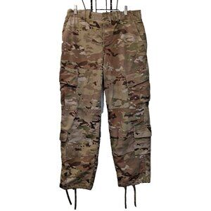 Army Camo Button Fly Cargo Pants Mens Medium Short 31-35 Waist Mosquito Shield